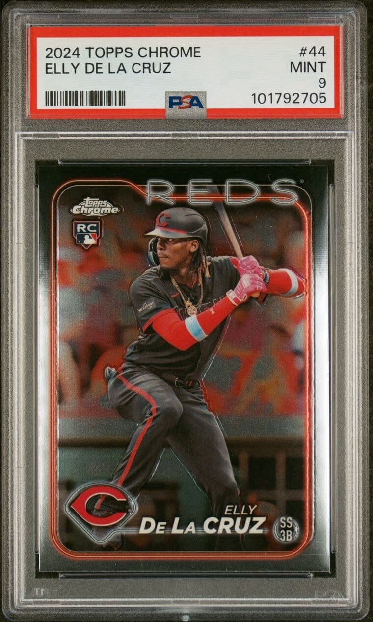 2024 Topps Chrome - #44 Elly De La Cruz (RC). PSA 9.