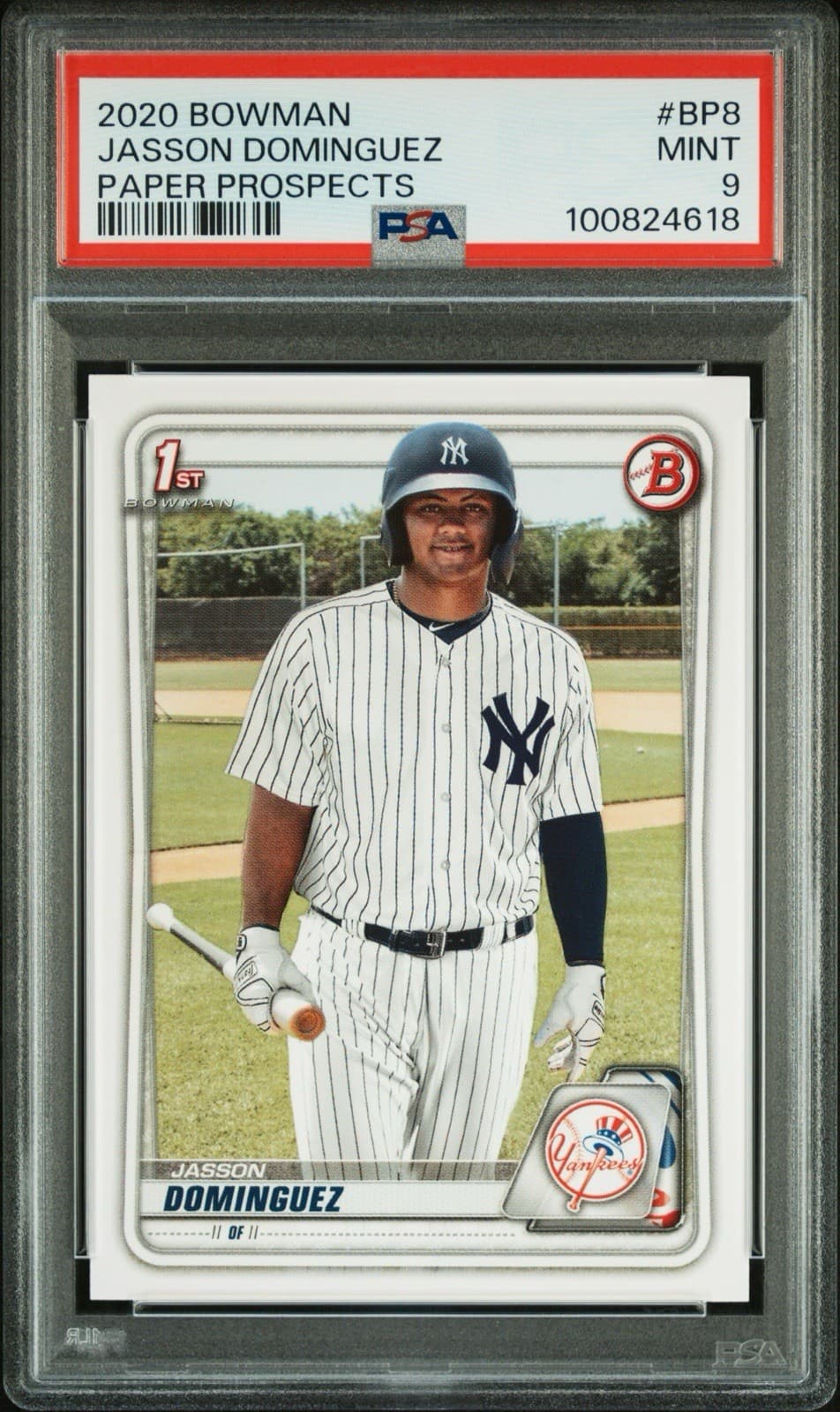 2020 Bowman - Prospects Jasson Dominguez #BP-8 (RC). PSA 9 Mint.