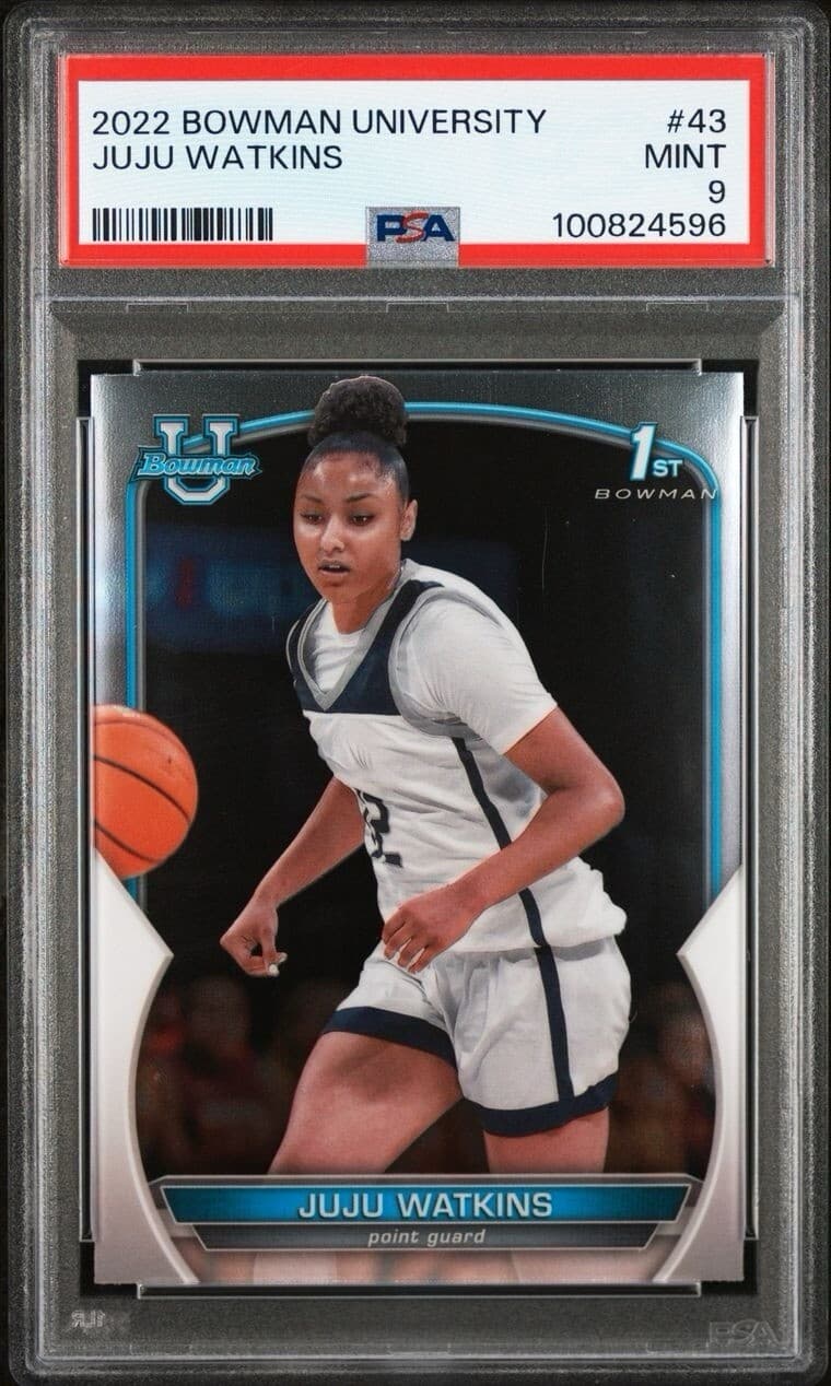2022 Bowman University JuJu Watkins 1st Bowman #43 PSA 9 Mint