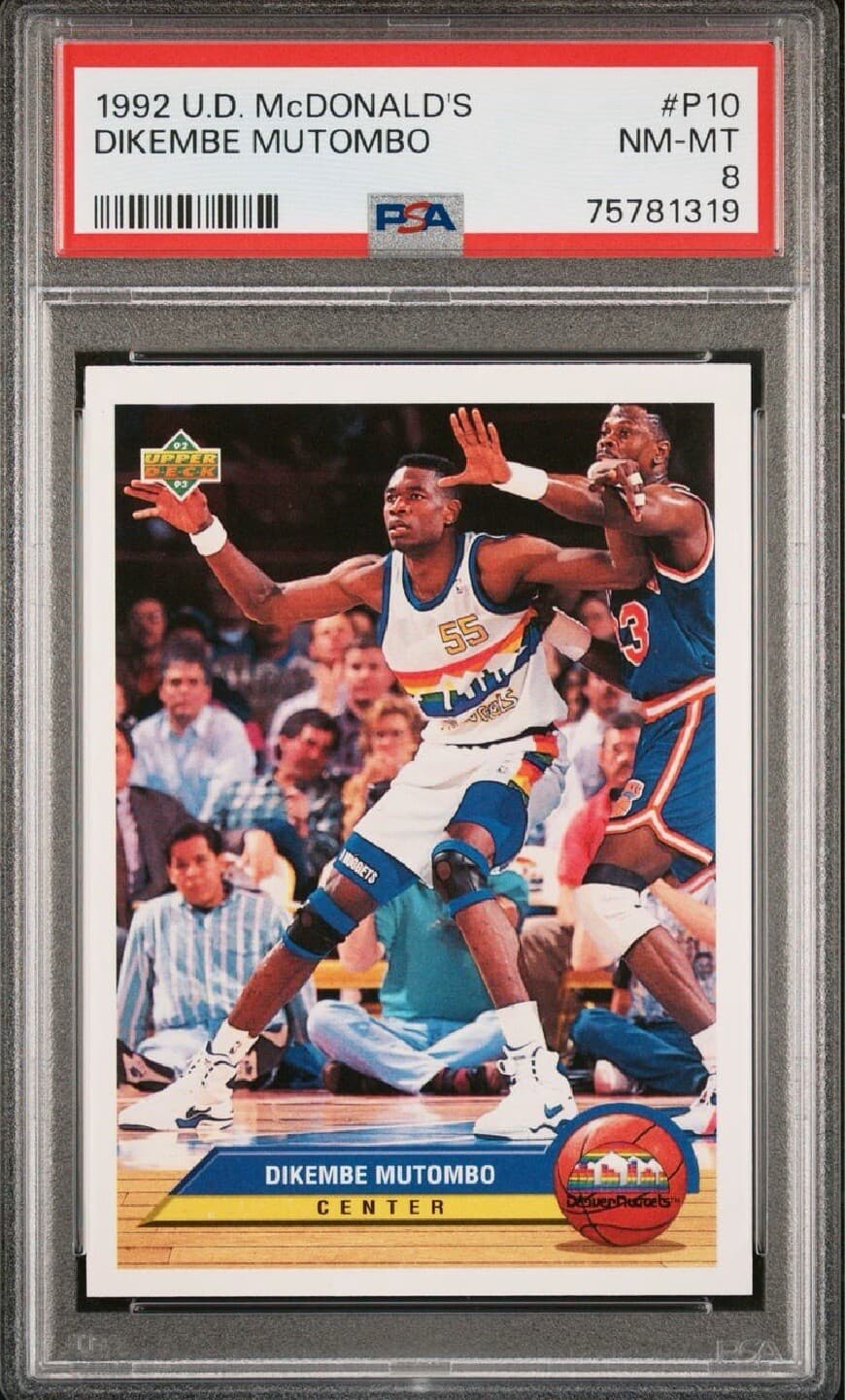 1992-93 Upper Deck McDonald's - #P10 Dikembe Mutombo PSA 8