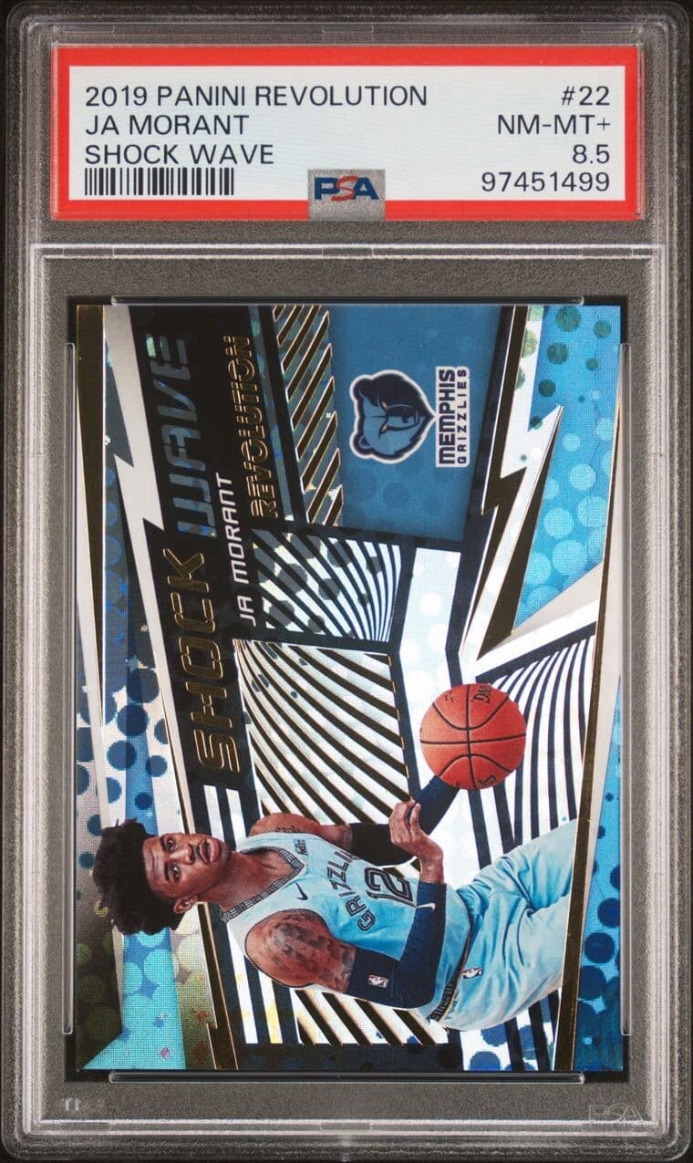 2019-20 Panini Revolution - Shock Wave #22 Ja Morant (RC). PSA 8.5. Pop 1.