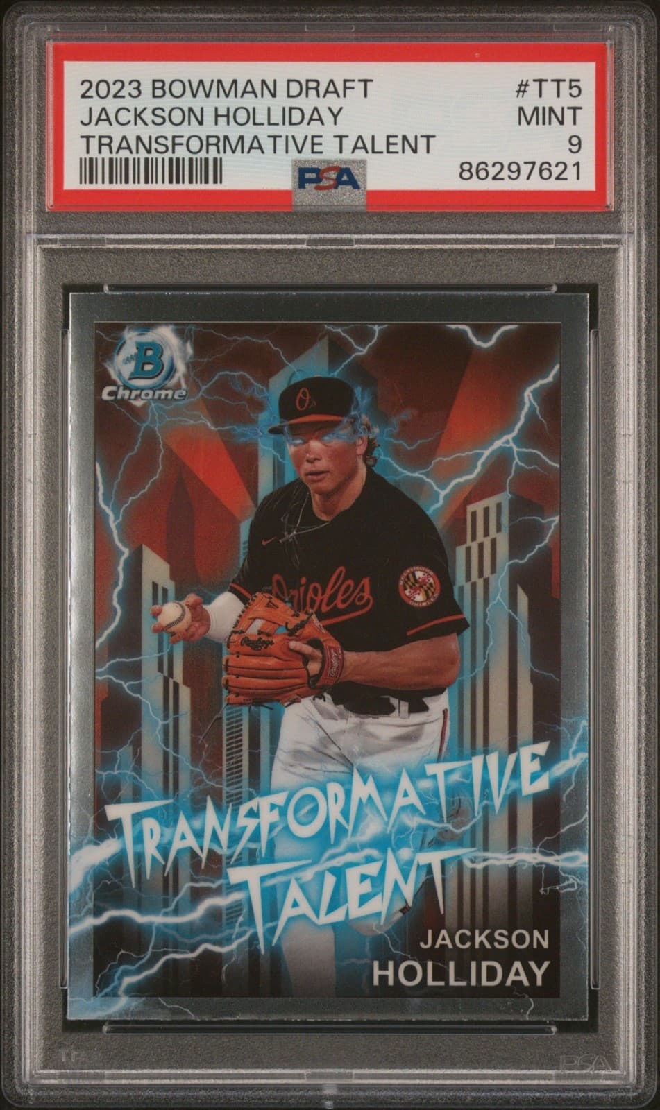2023 Bowman Draft - Transformative Talent Jackson Holliday #TT5 (RC). PSA 9 Mint