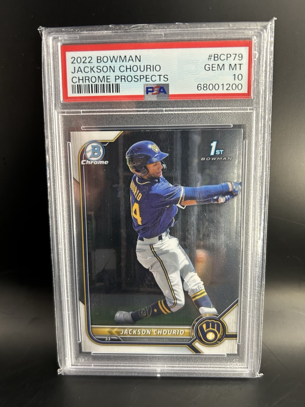 2022 Bowman - Chrome Prospects #BCP-79 Jackson Chourio (RC). PSA 10.
