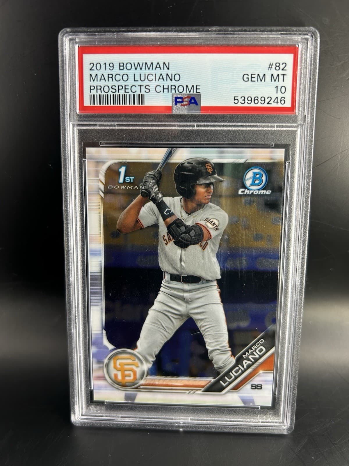 2019 Bowman - Chrome Prospects Marco Luciano #BCP-82 (RC) 1st Bowman. PSA 10!