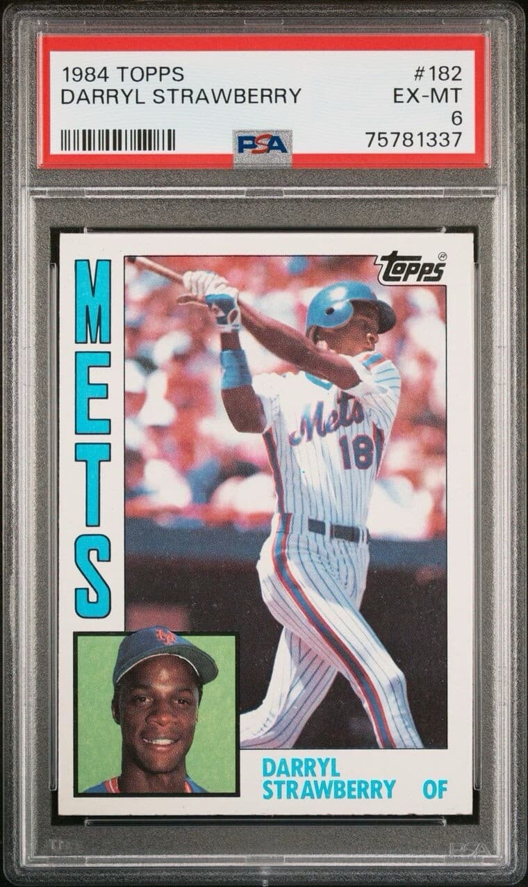 1984 TOPPS DARRYL STRAWBERRY #182 EX-MT PSA 6 RC METS
