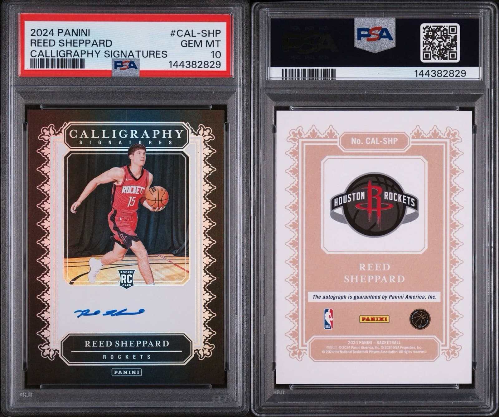 2024 Panini Silhouette Calligraphy Signatures Reed Sheppard (RC) CAL-SHP. PSA 10