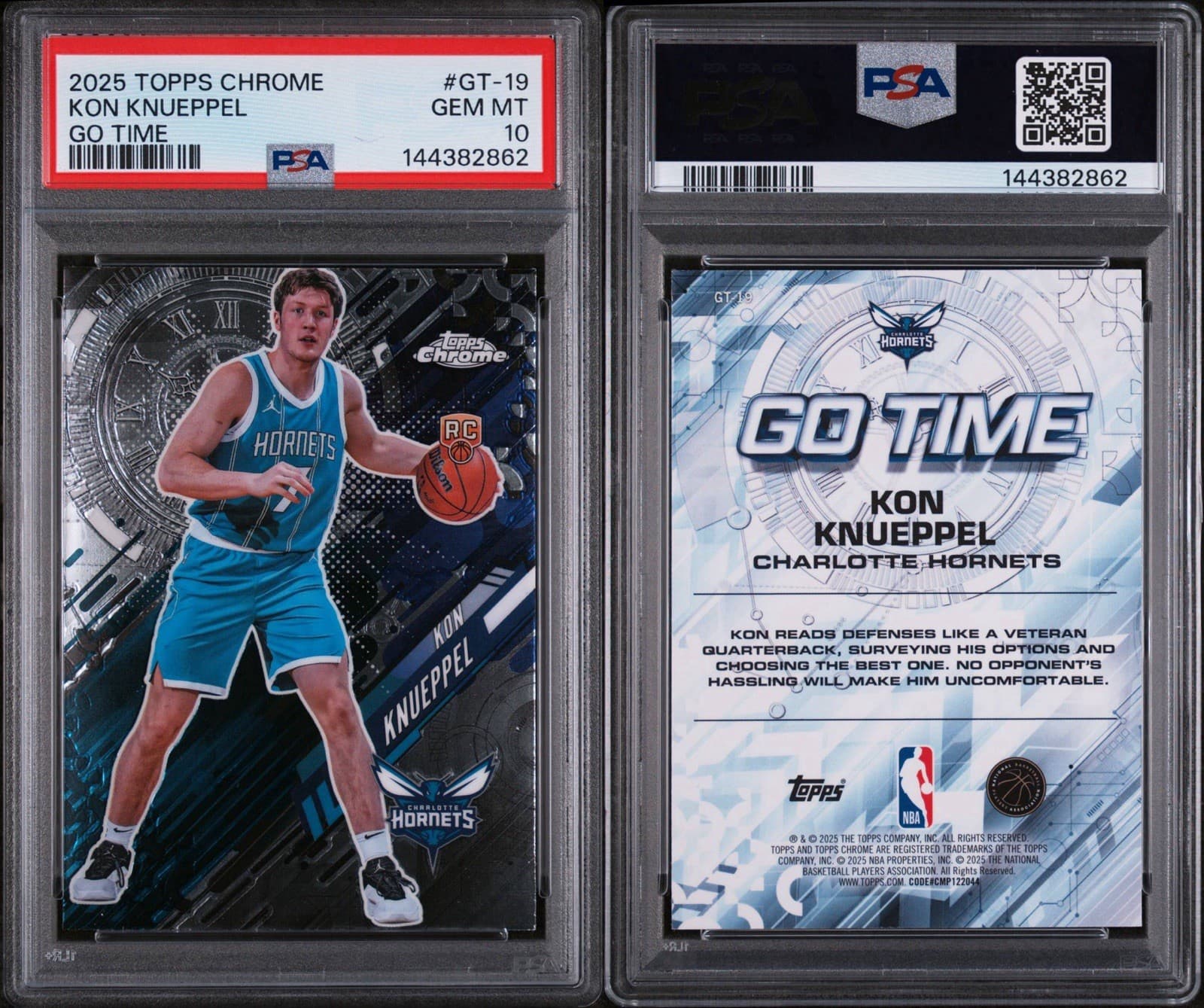 2025-26 Topps Chrome - Go Time Kon Knueppel #GT-19 (RC). PSA 10 GEM MT