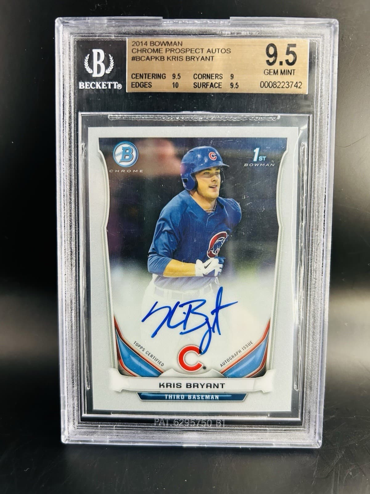 2014 Bowman - Prospect Autographs Chrome Kris Bryant (RC) #BCAP-KB. BGS 9.5/10
