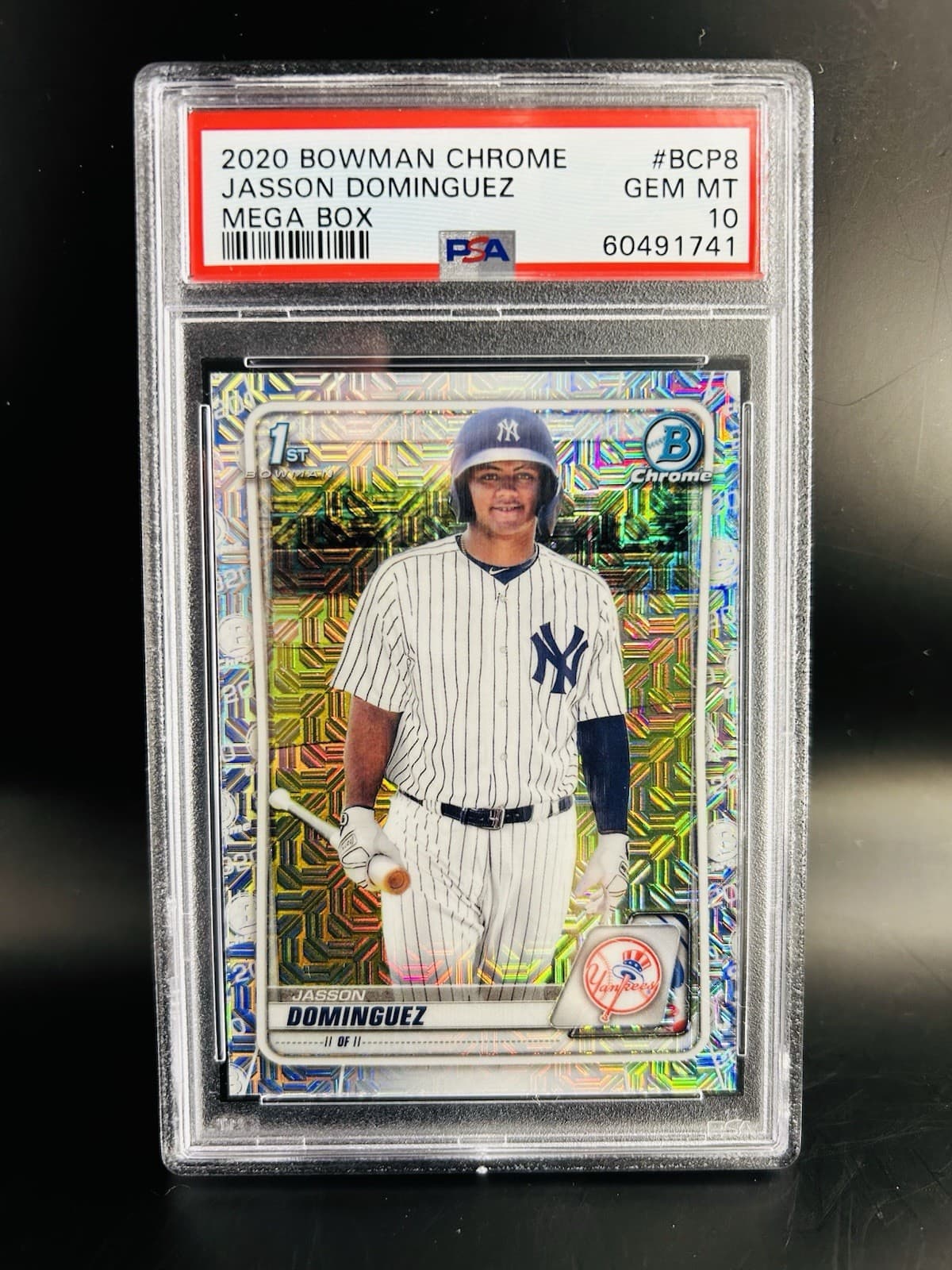 2020 Bowman Chrome Prospects Jasson Dominguez #BCP-8 Mojo Refractor (RC). PSA 10