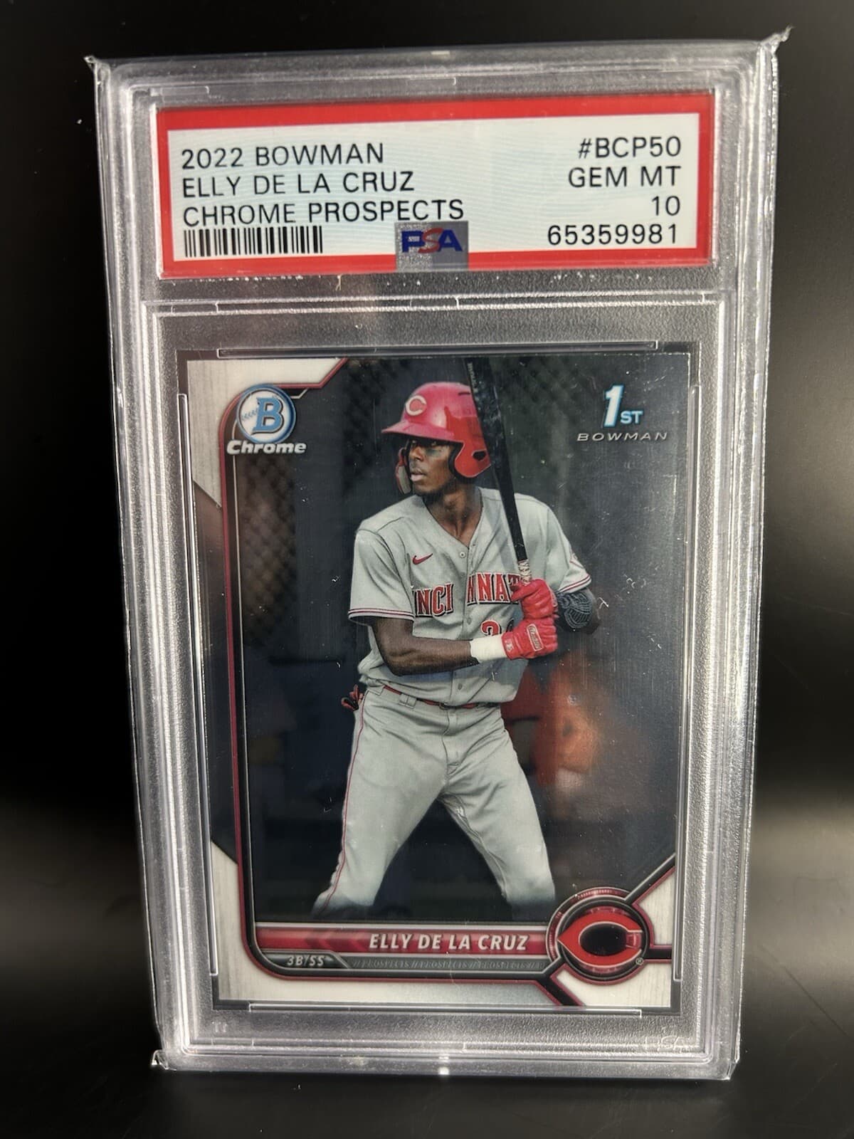 2022 Bowman - Chrome Prospects #BCP-50 Elly De La Cruz (RC). PSA 10.