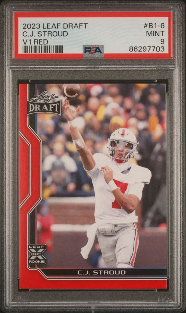 2023 Leaf Draft CJ Stroud V1 Red #B1-6 PSA 9