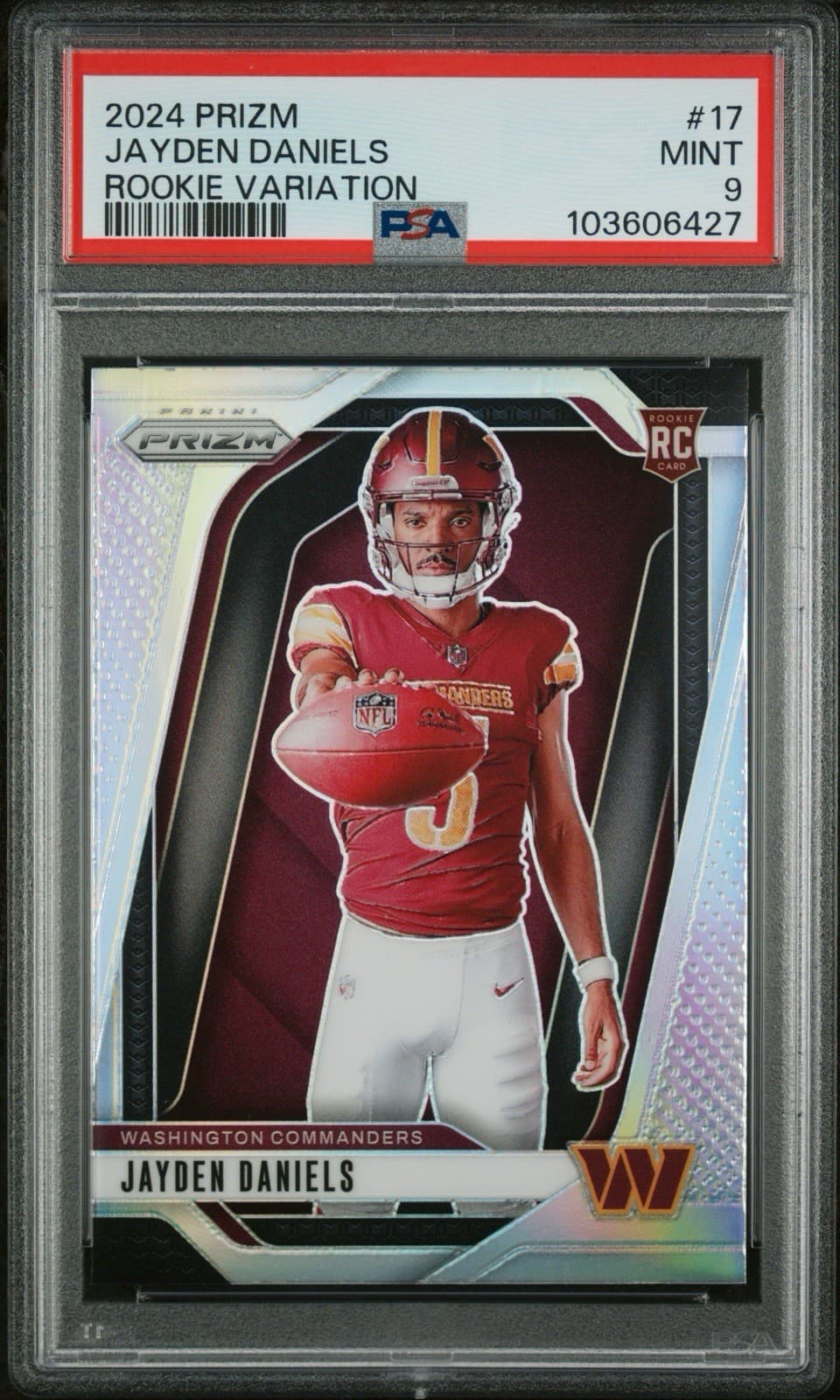2024 Panini Prizm - Rookie Variations Jayden Daniels #17 Prizm (RC). PSA  9 MINT