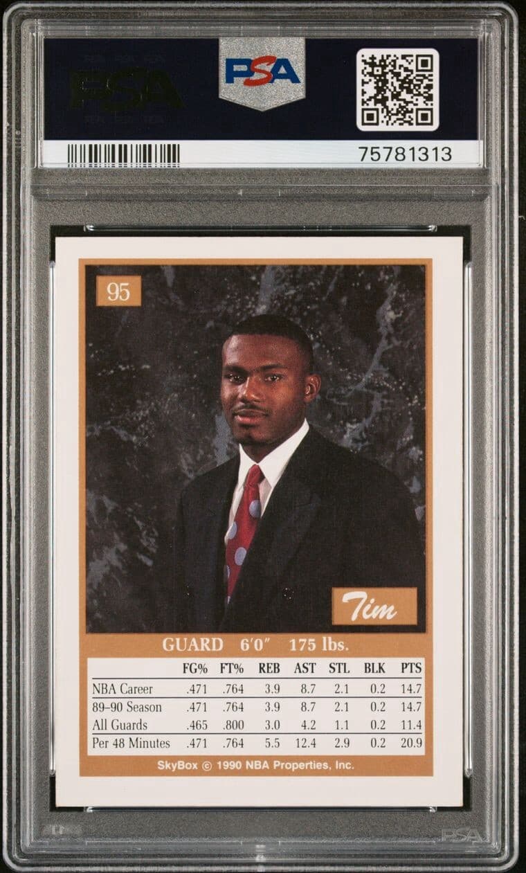 1990 Skybox Tim Hardaway #95 Golden State Warriors PSA 6
