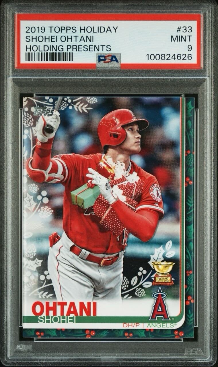 2019 Topps Holiday Shohei Ohtani #33 Holding Presents PSA 9 All Star Rookie Cup