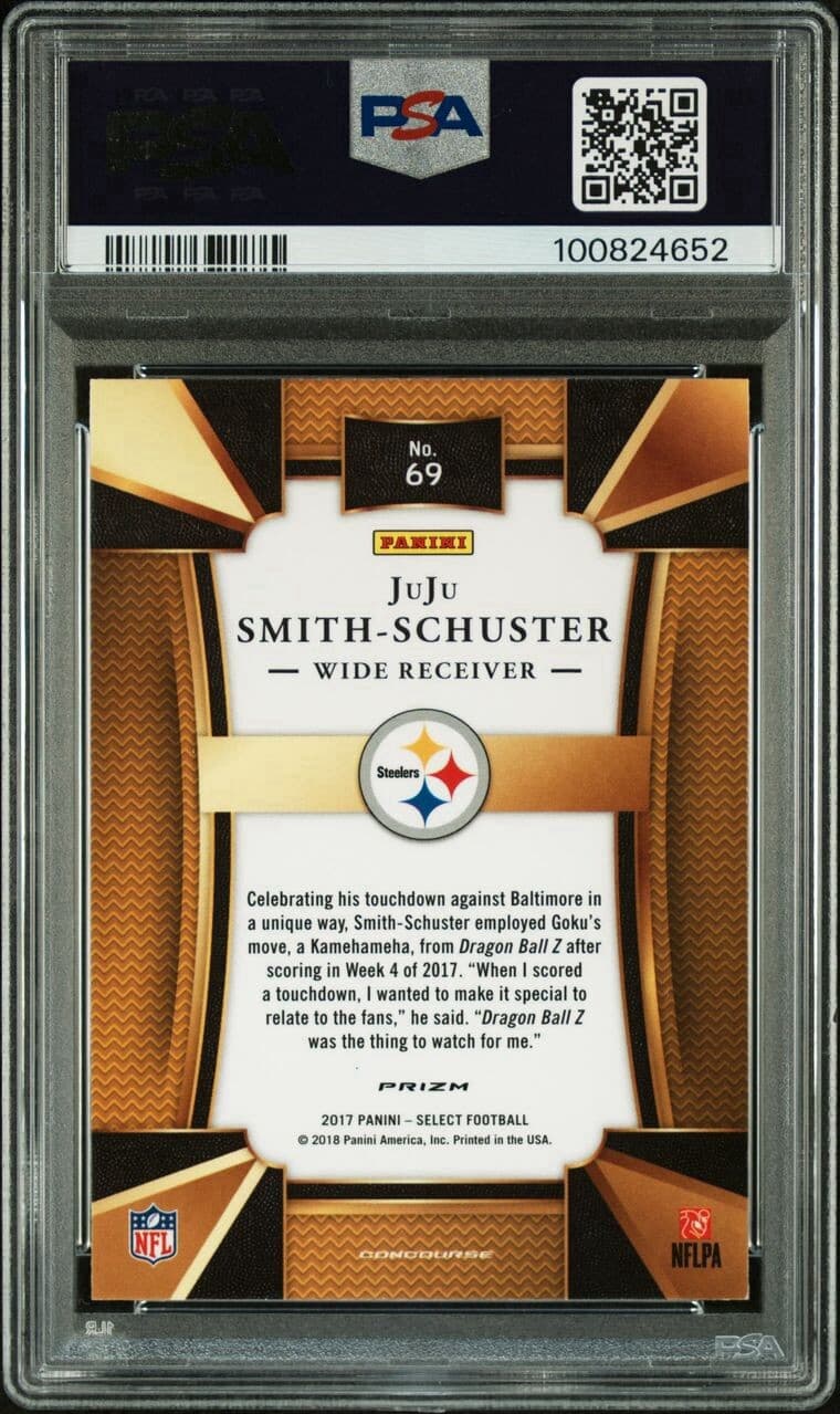 JUJU SMITH-SCHUSTER ROOKIE 2017 Panini Select #69 PSA 9 MINT