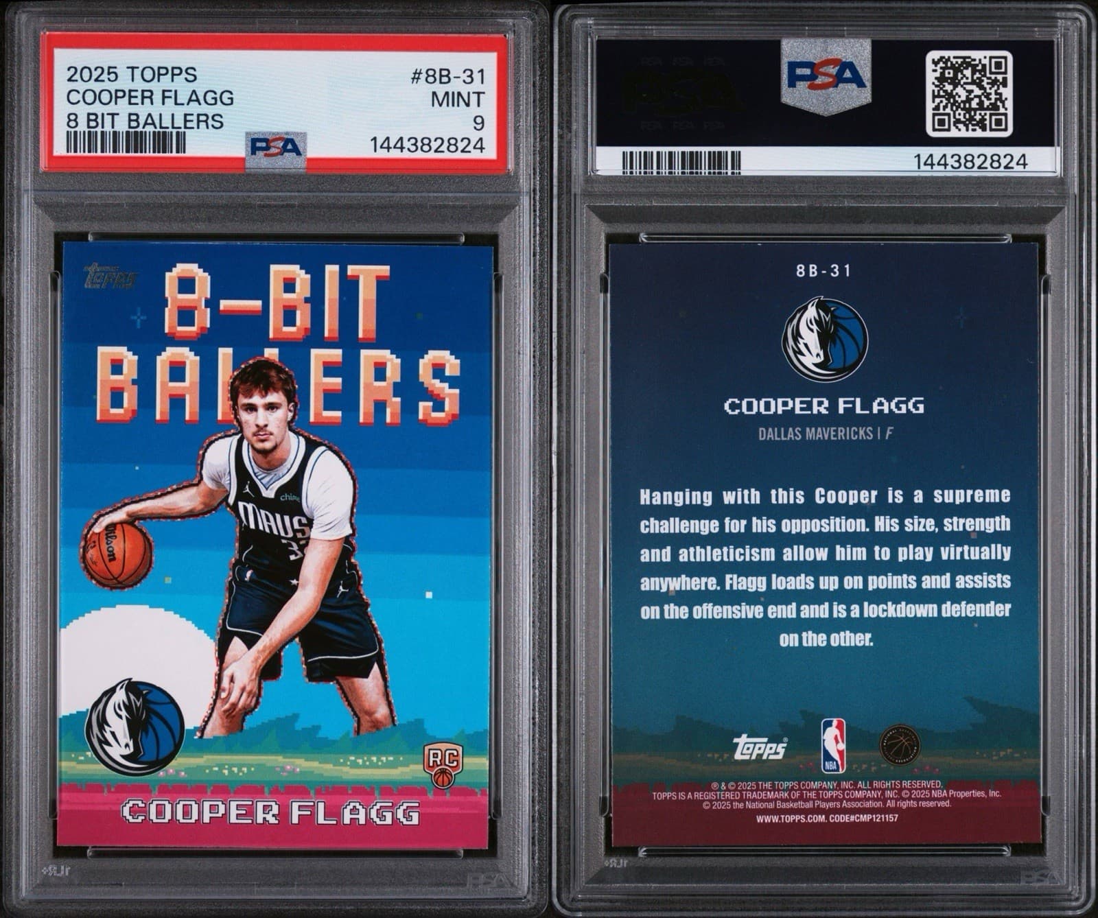 2025-26 Topps - 8-Bit Ballers Cooper Flagg #8B-31 (RC). PSA 9 MINT