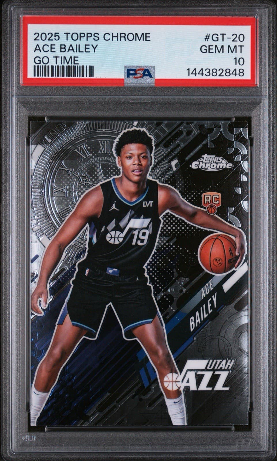 2025-26 Topps Chrome - Go Time Ace Bailey #GT-20 (RC). PSA 10 GEM MT