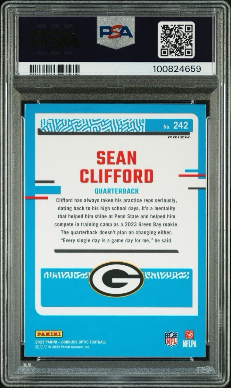 2023 DONRUSS OPTIC STARS RC SEAN CLIFFORD #242 PSA 10 RATED ROOKIE. Pop 5!