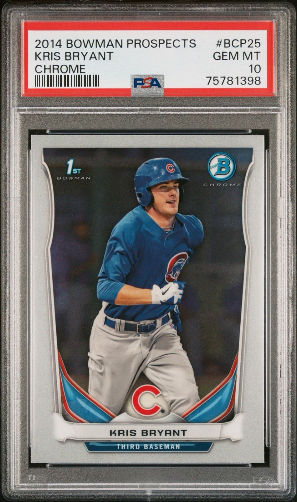2014 Bowman - Prospects Chrome Kris Bryant #BCP25 (RC). PSA 10 GEM MT!