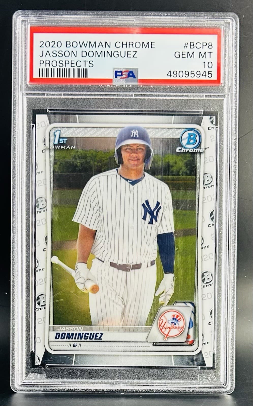 2020 Bowman - Chrome Prospects Jasson Dominguez #BCP-8 (RC). PSA 10 GEM MT