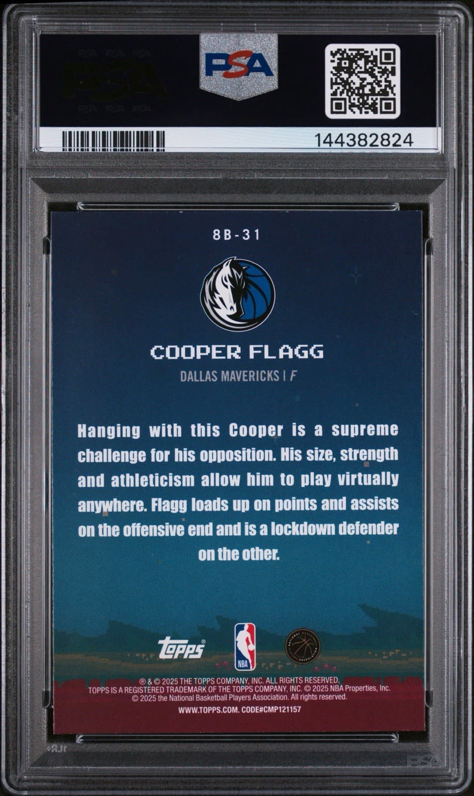 2025-26 Topps - 8-Bit Ballers Cooper Flagg #8B-31 (RC). PSA 9 MINT
