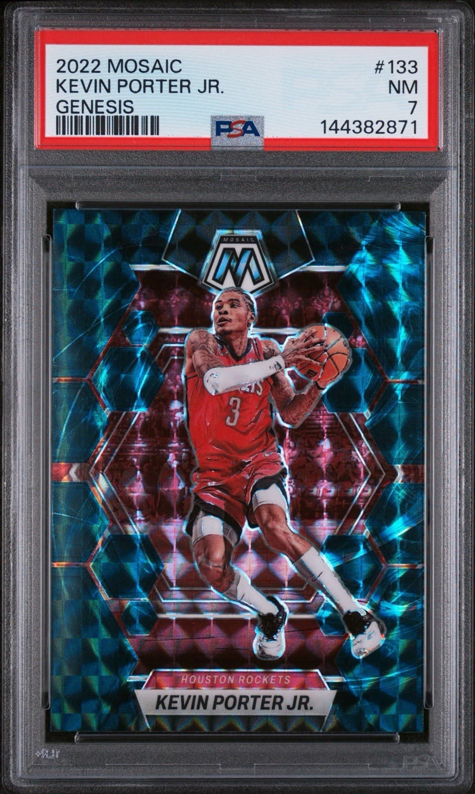 2022 PANINI MOSAIC #133 KEVIN PORTER JR. GENESIS. SSP CASE HIT. PSA 7 NM