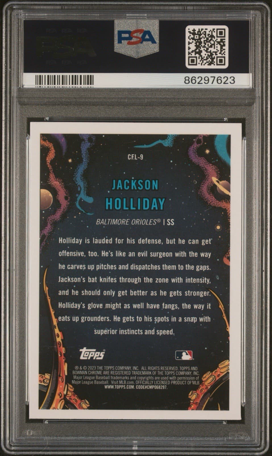 2023 Bowman Chrome - It Came to the League Jackson Holliday #CFL-9 (RC). PSA 9