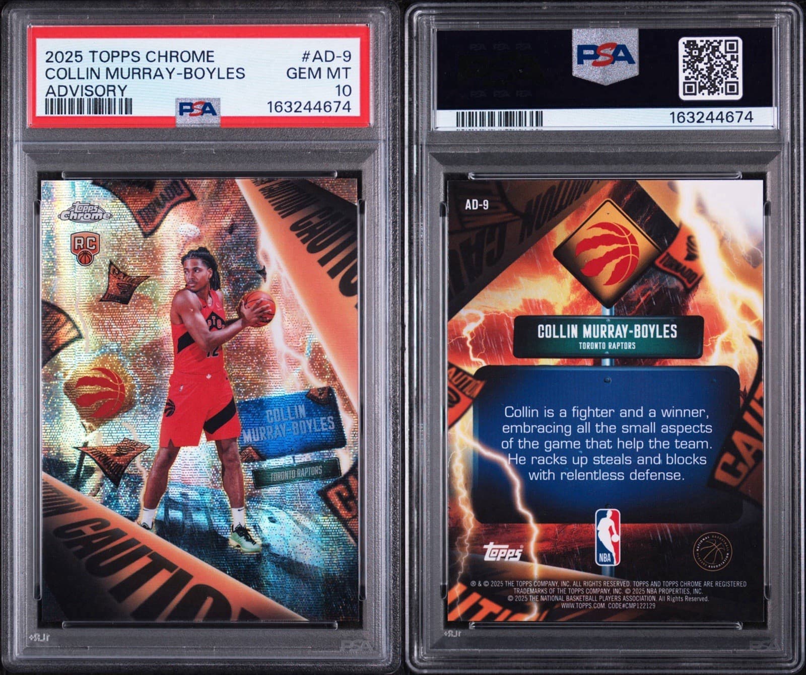 2025 Topps Chrome Collin Murray-Boyles (RC) #AD-9 - ADVISORY (CASE HIT) . PSA 10
