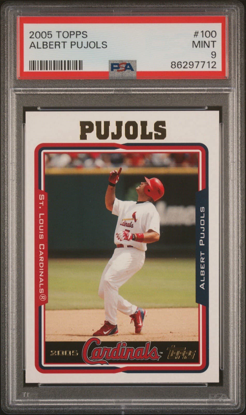 2005 Topps - Albert Pujols #100. PSA 9 Mint.