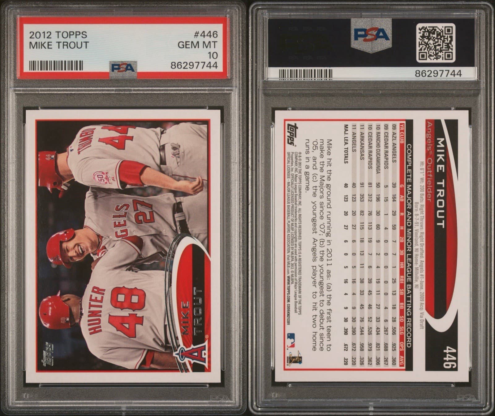 2012 Topps - Mike Trout #446. PSA 10 GEM MT.