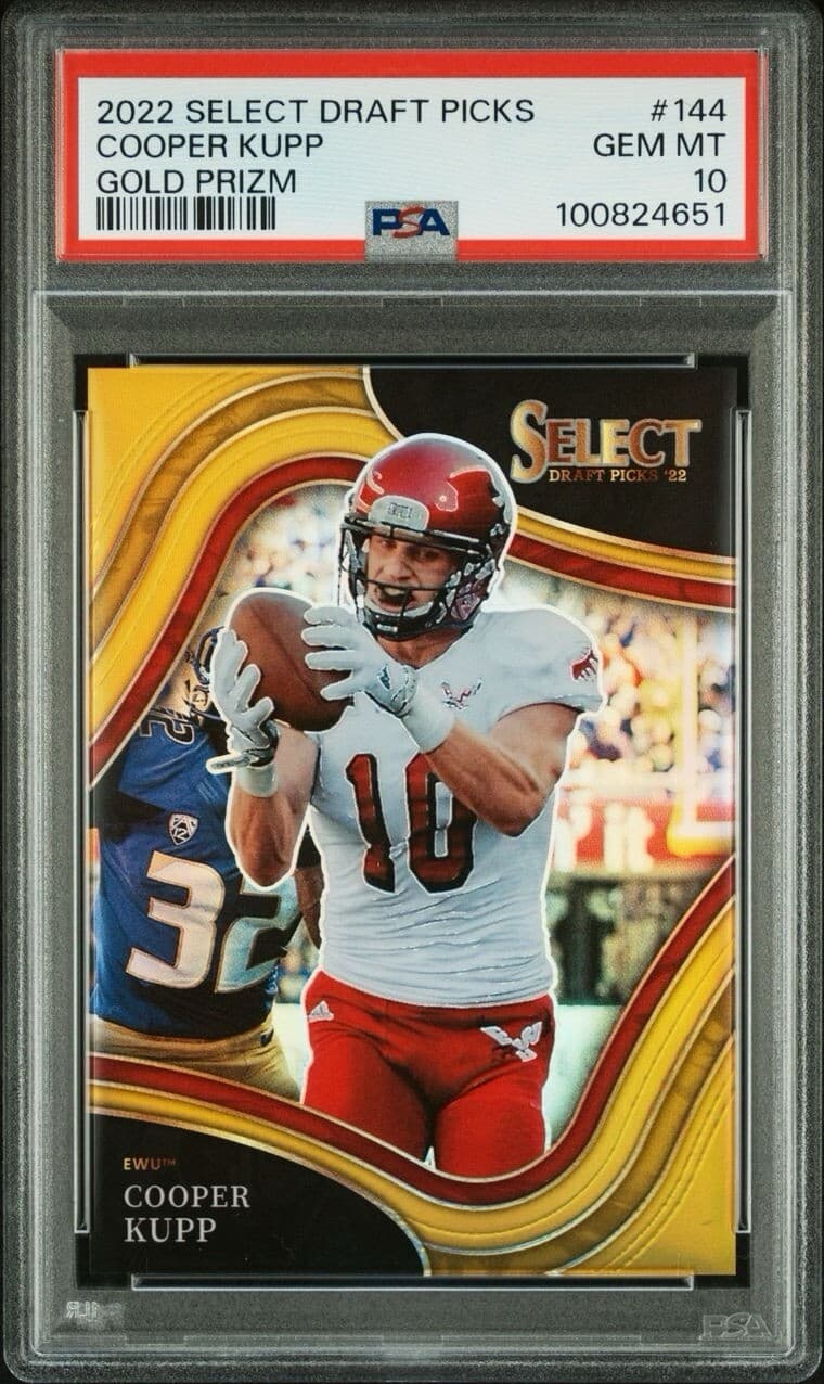 2022 Select Draft Picks Field Level Cooper Kupp. Gold Prizm 4/10. PSA 10. Pop 1!