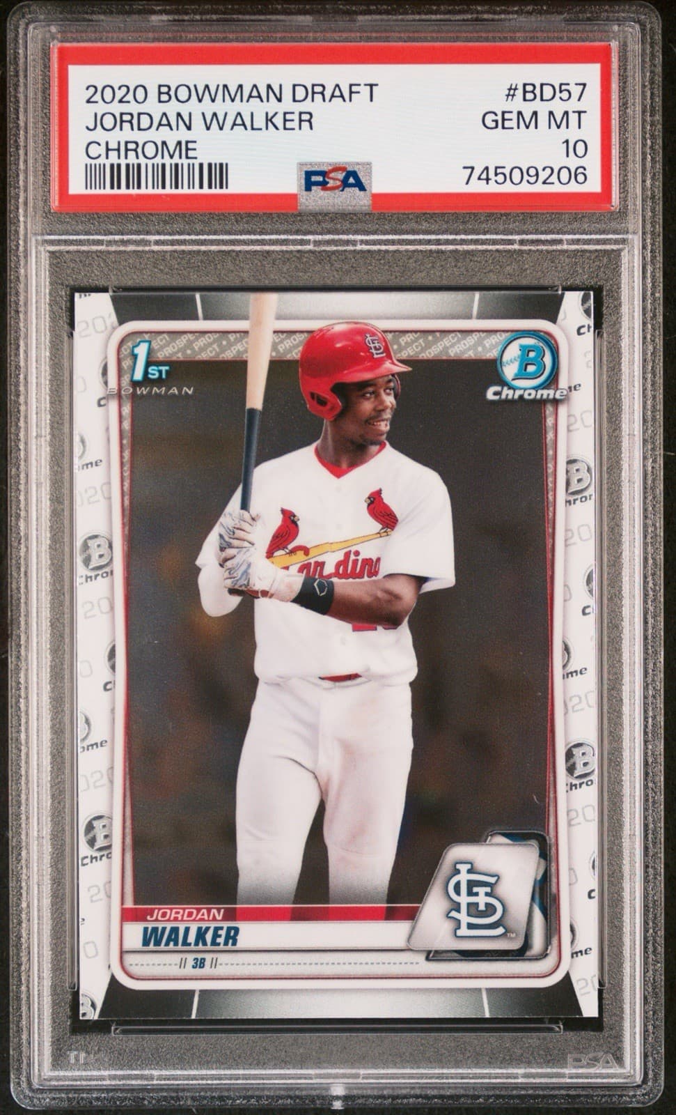 2020 Bowman Draft - Chrome Jordan Walker #BD-57 (RC). PSA 10 GEM MT
