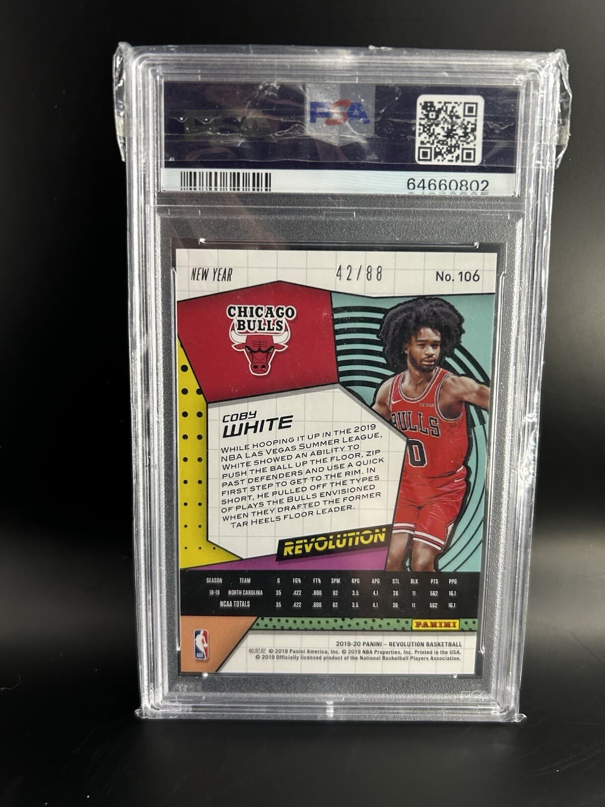 2019 Panini Revolution Chinese New Year Emerald Coby White RC /88. PSA 10. Pop 6