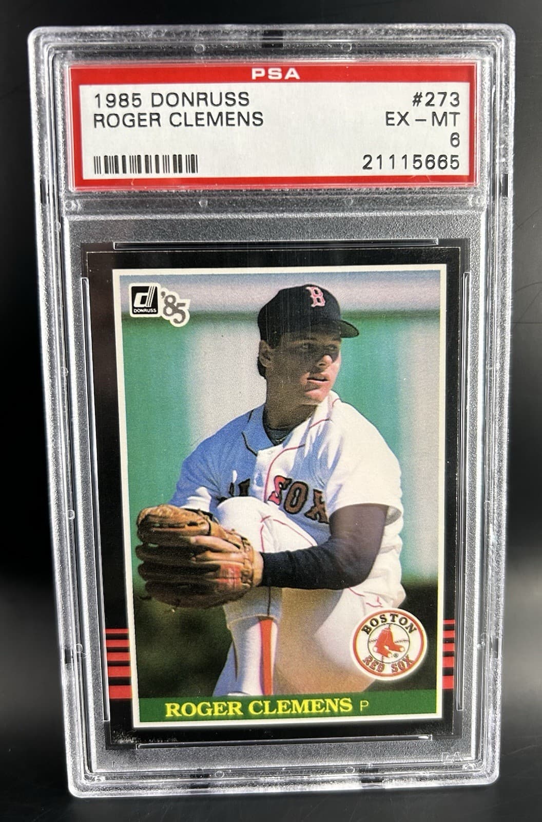 1985 Donruss #273 Roger Clemens (RC). PSA 6 EX - MT