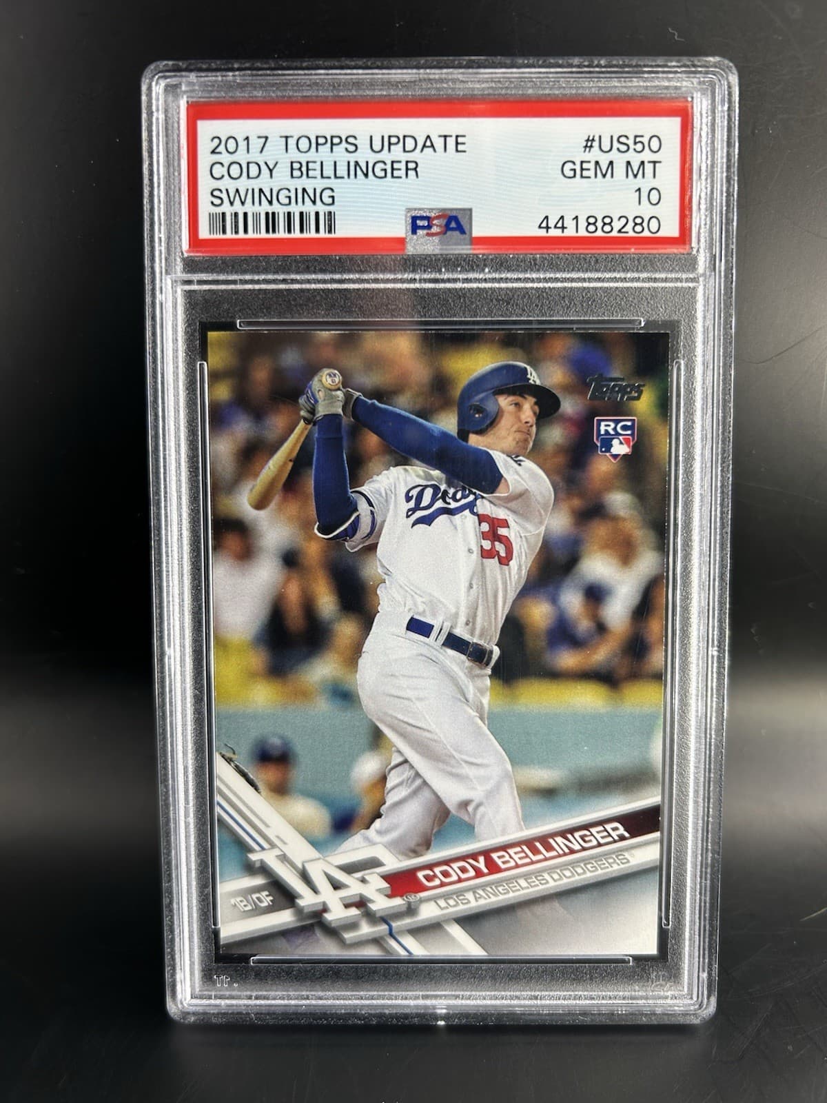 2017 Topps Update Series - Cody Bellinger #US50 Swinging (RC). PSA 10!