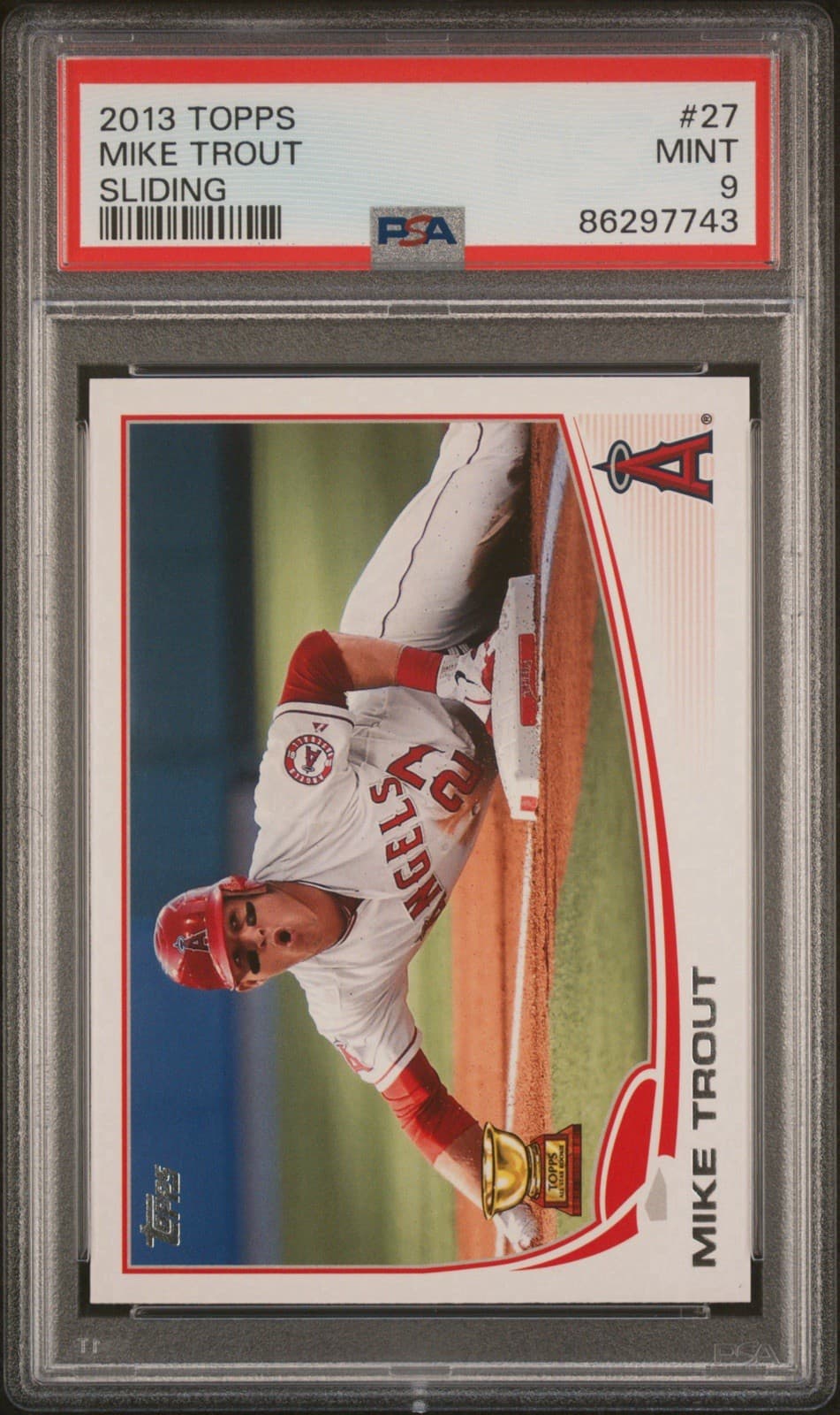 2013 Topps - Mike Trout #27 Sliding. PSA 9 Mint.