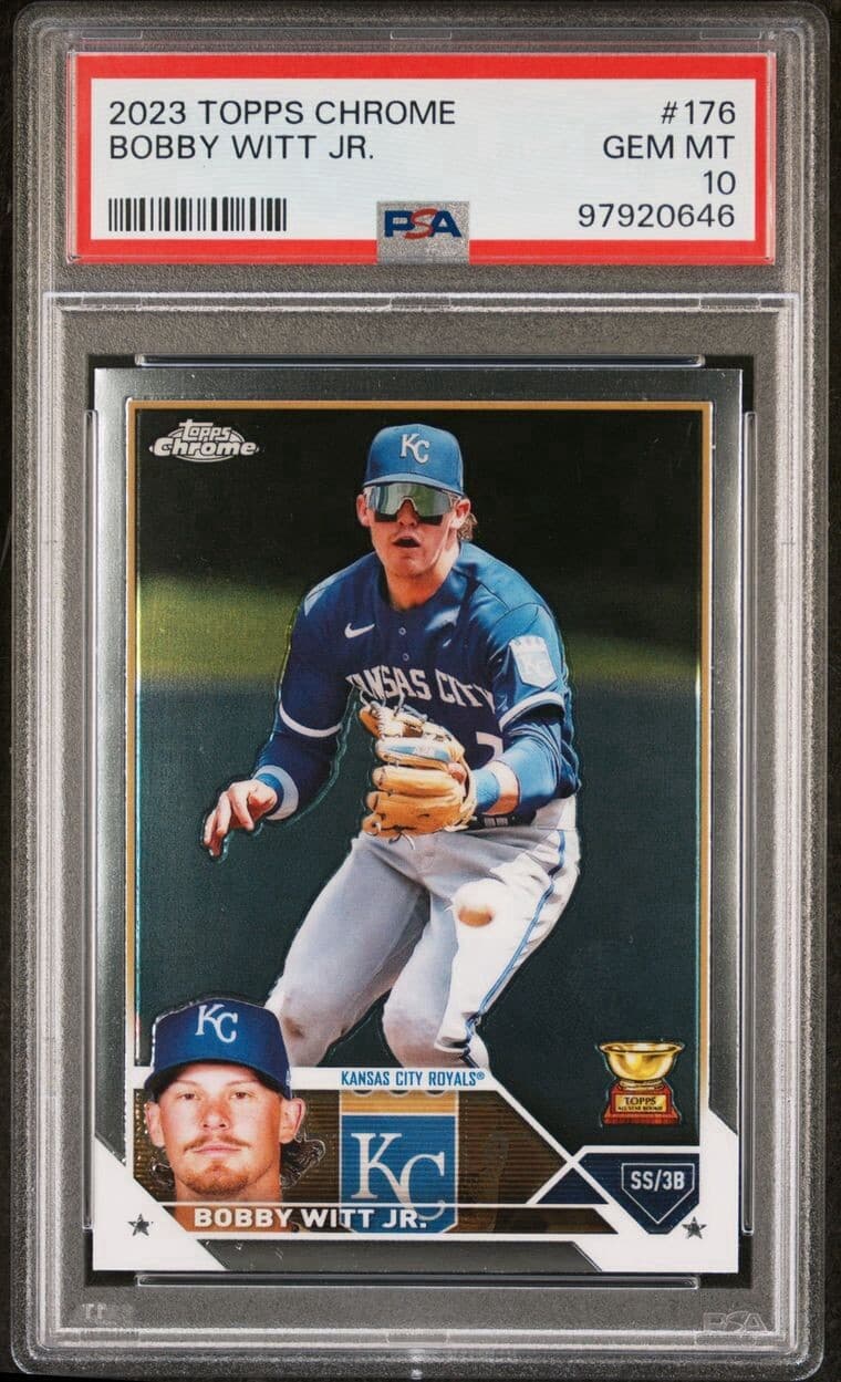 2023 Topps Chrome BOBBY WITT JR. Rookie Cup #176 PSA 10