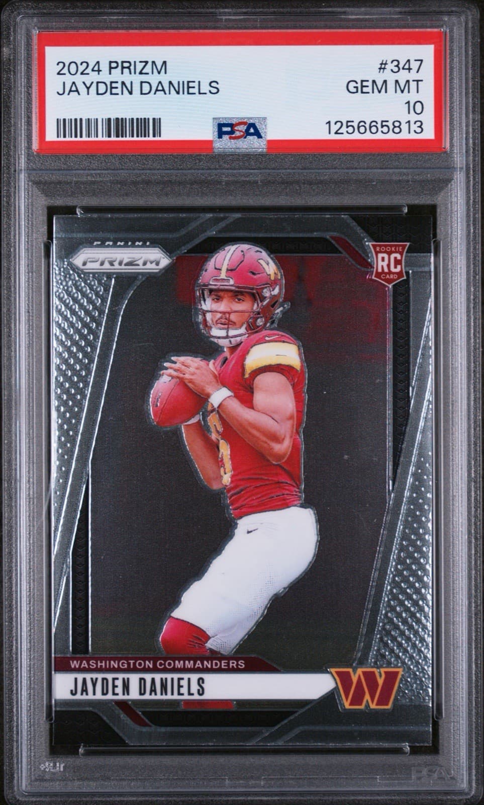 2024 Panini Prizm - Rookies Jayden Daniels #347 (RC). PSA 10 GEM MINT