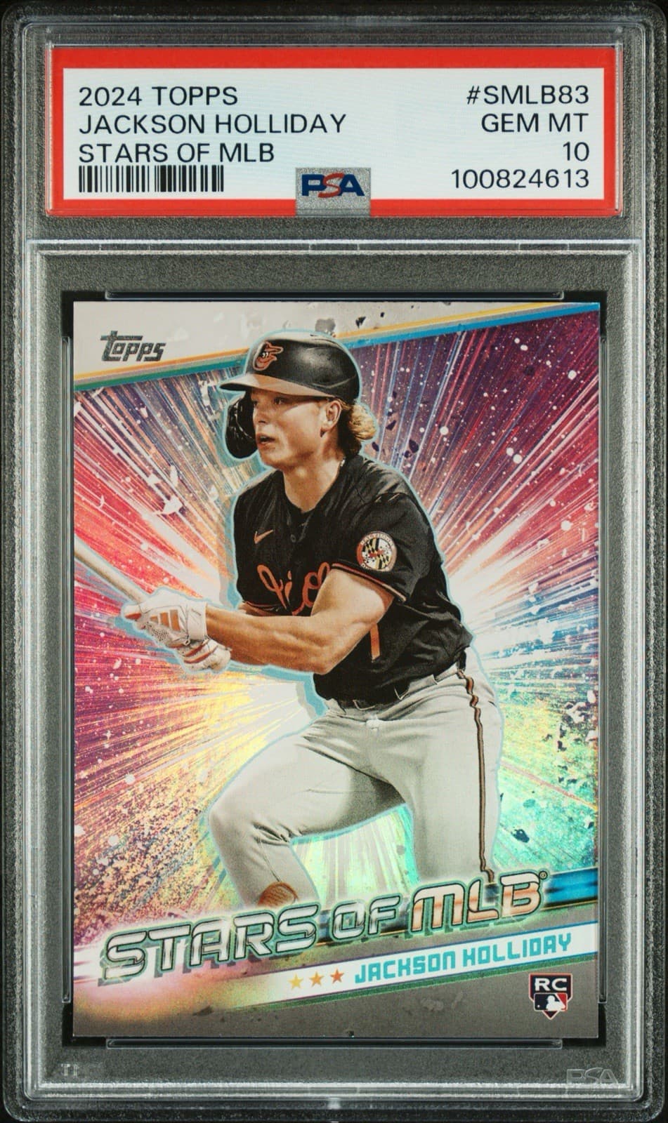 2024 Topps - Stars of MLB - Jackson Holliday #SMLB-83 (RC). PSA 10 GEM MT