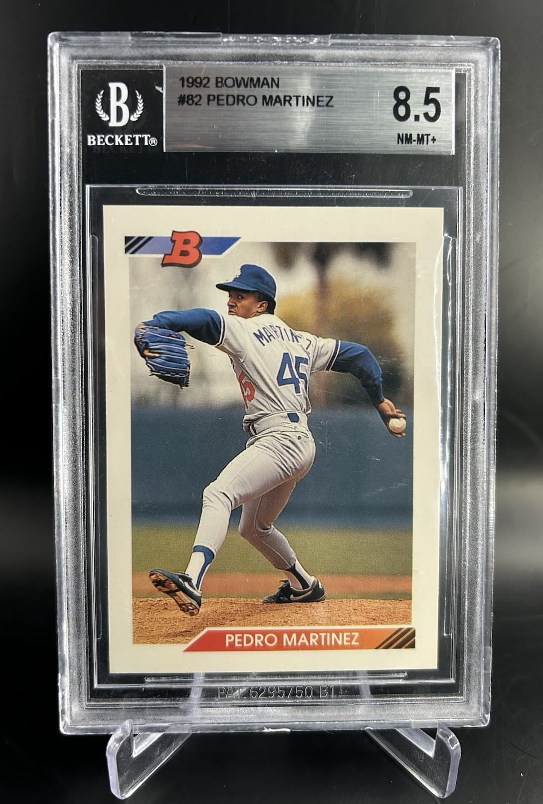 1992 Bowman - Pedro Martinez #82 (RC). BGS 8.5 NM - MT+