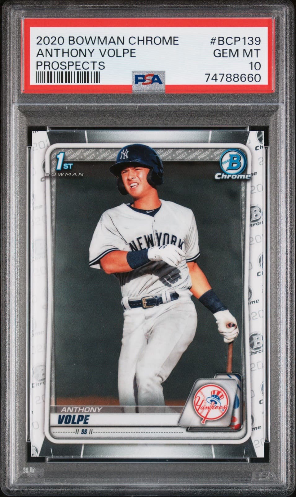 2020 Bowman - Chrome Prospects #BCP-139 Anthony Volpe (RC). PSA 10!