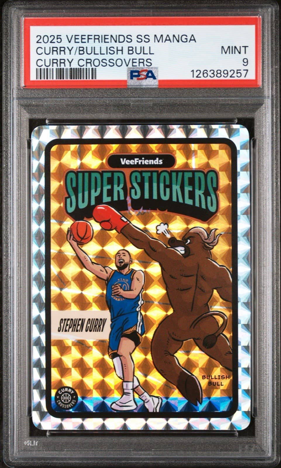 2025 VeeFriends SS Manga Stephen Curry/Bullish Bull - Curry Crossovers. PSA 9