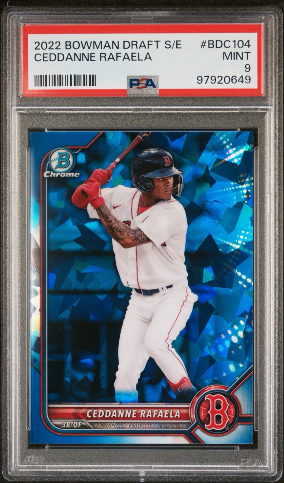 2022 Bowman Chrome Draft Sapphire Edition - Ceddanne Rafaela. PSA 9. Pop 1!