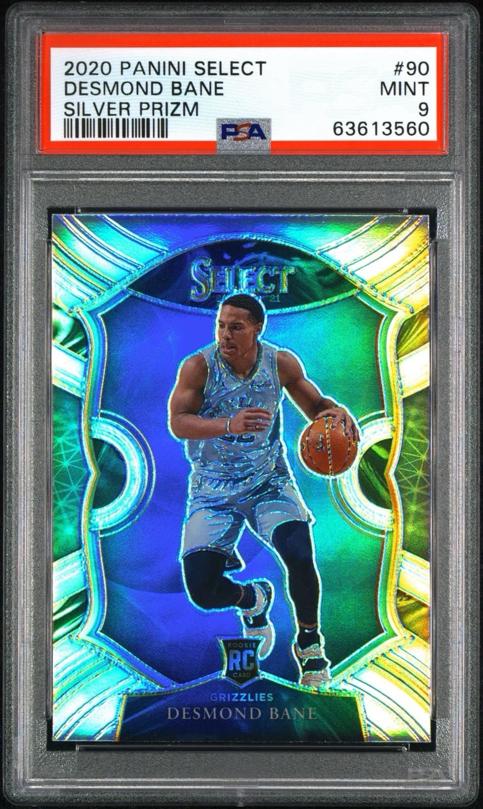2020-21 Panini Select - Concourse Desmond Bane #90 Silver Prizm (RC). PSA 9 MINT