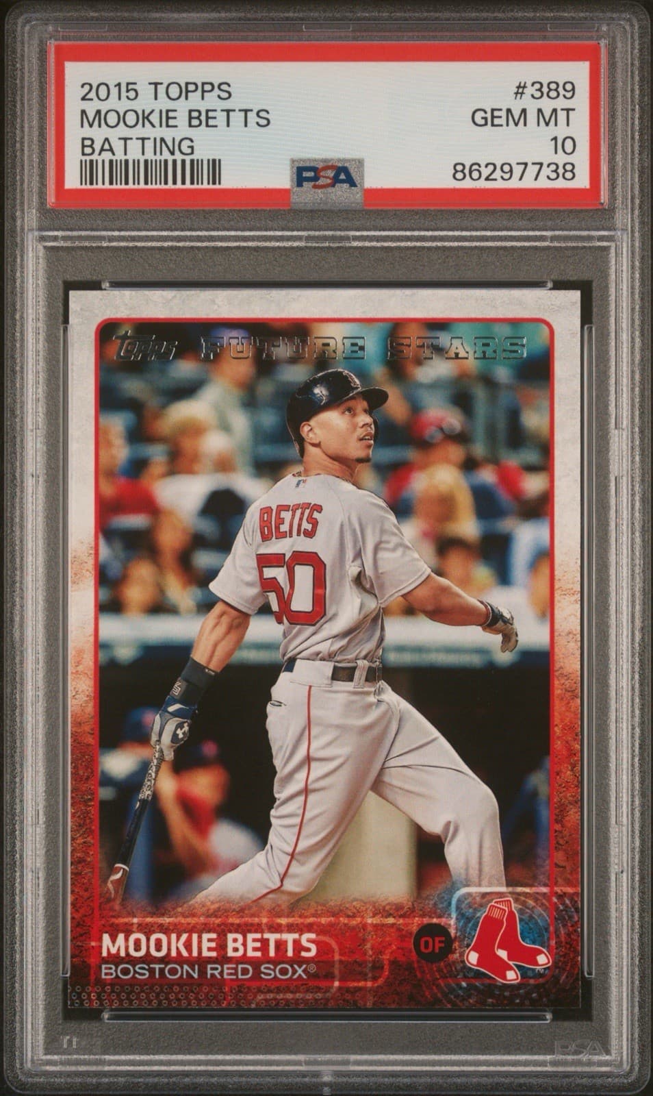 2015 Topps Future Stars - Mookie Betts #389 Batting. PSA 10 - GEM MT!