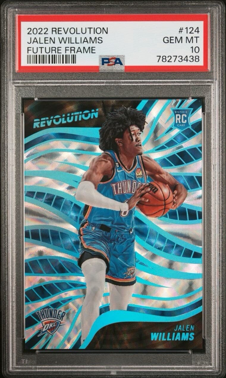 2022 Revolution Jalen Williams (RC) Future Frame #124. 12/60. PSA 10. Pop 4