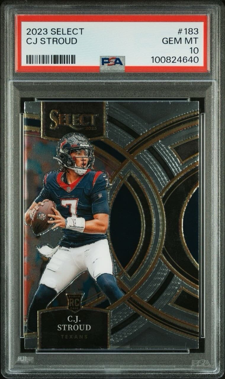 2023 SELECT C.J STROUD RC #183 PSA 10 HUSTON TEXANS ROOKIE PSA 10 GEM MINT