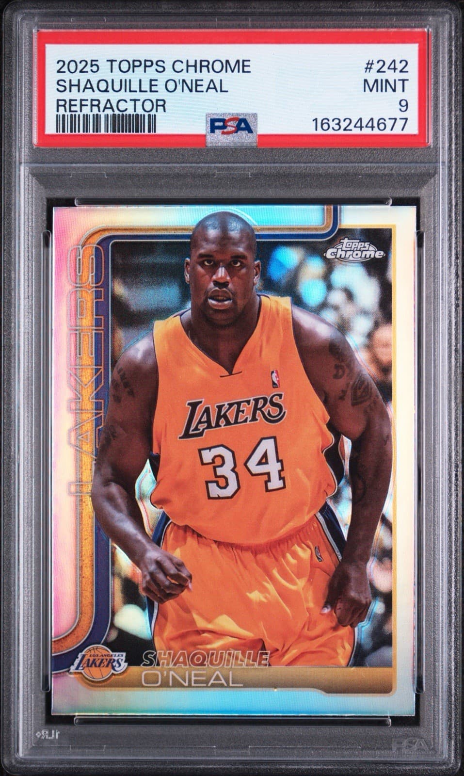 2025-26 Topps Chrome - Shaquille O'Neal #242 Refractor. PSA 9 MINT