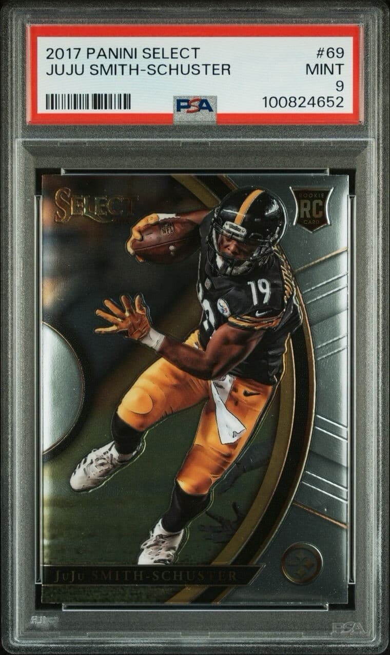 JUJU SMITH-SCHUSTER ROOKIE 2017 Panini Select #69 PSA 9 MINT